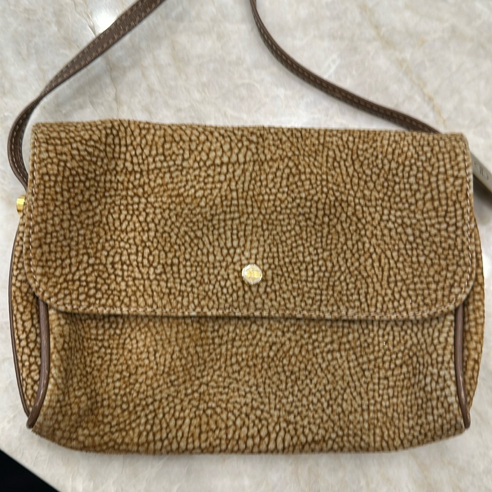 BORBONESE Crossbody brown suede bag